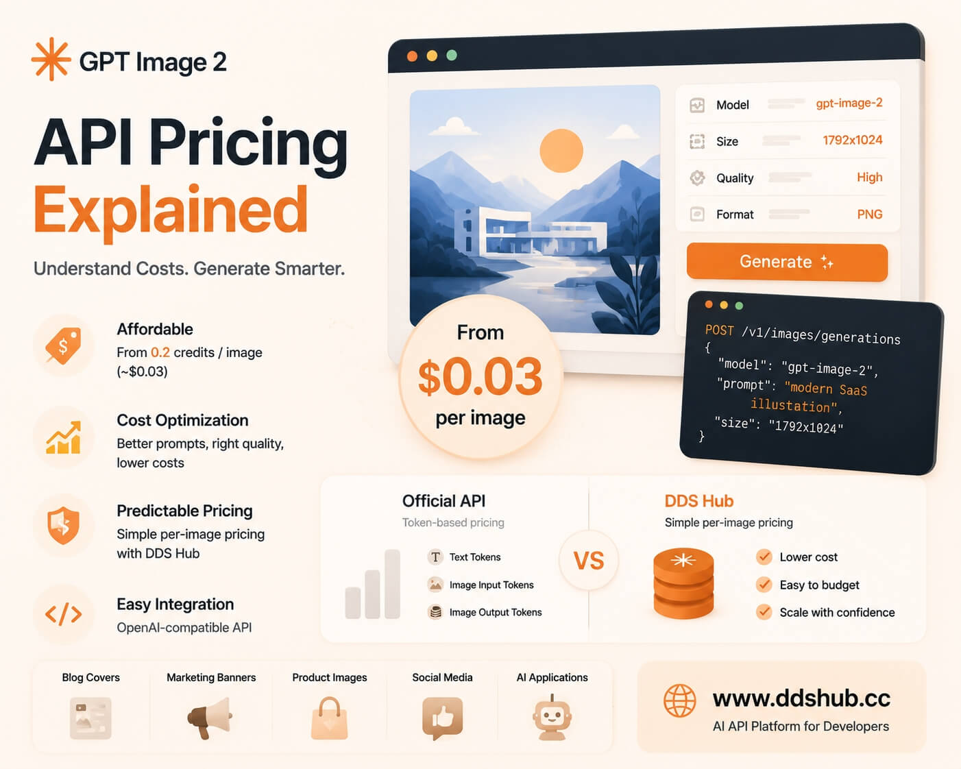 Image 2 API pricing explained