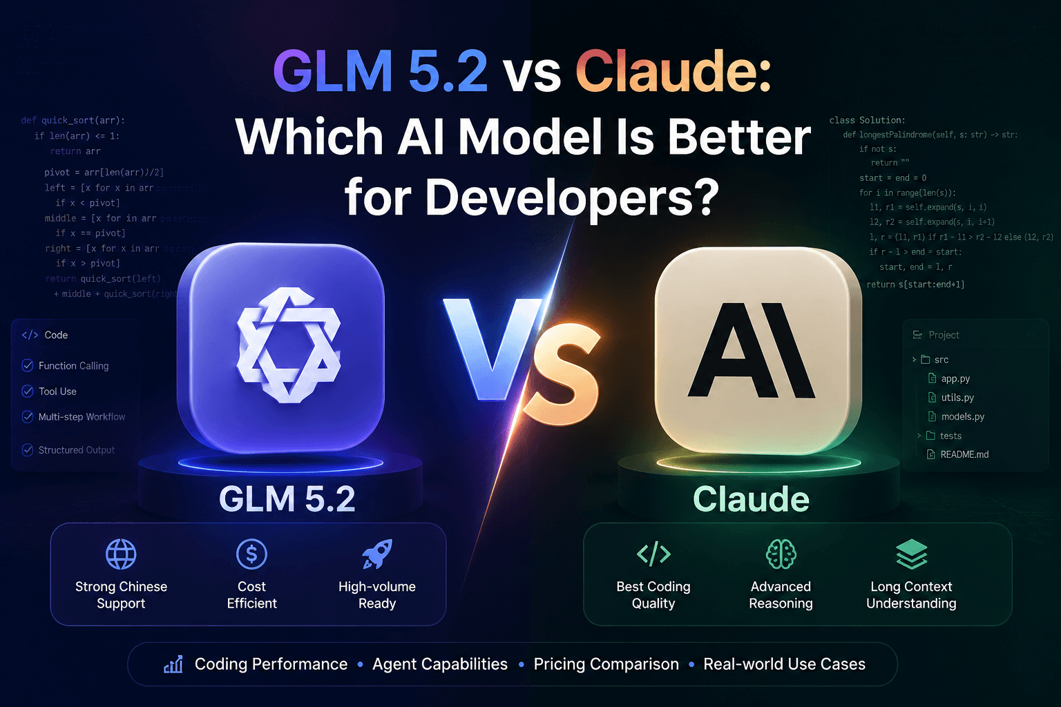 GLM 5.2 对比 Claude：哪个 AI 模型更适合开发者？